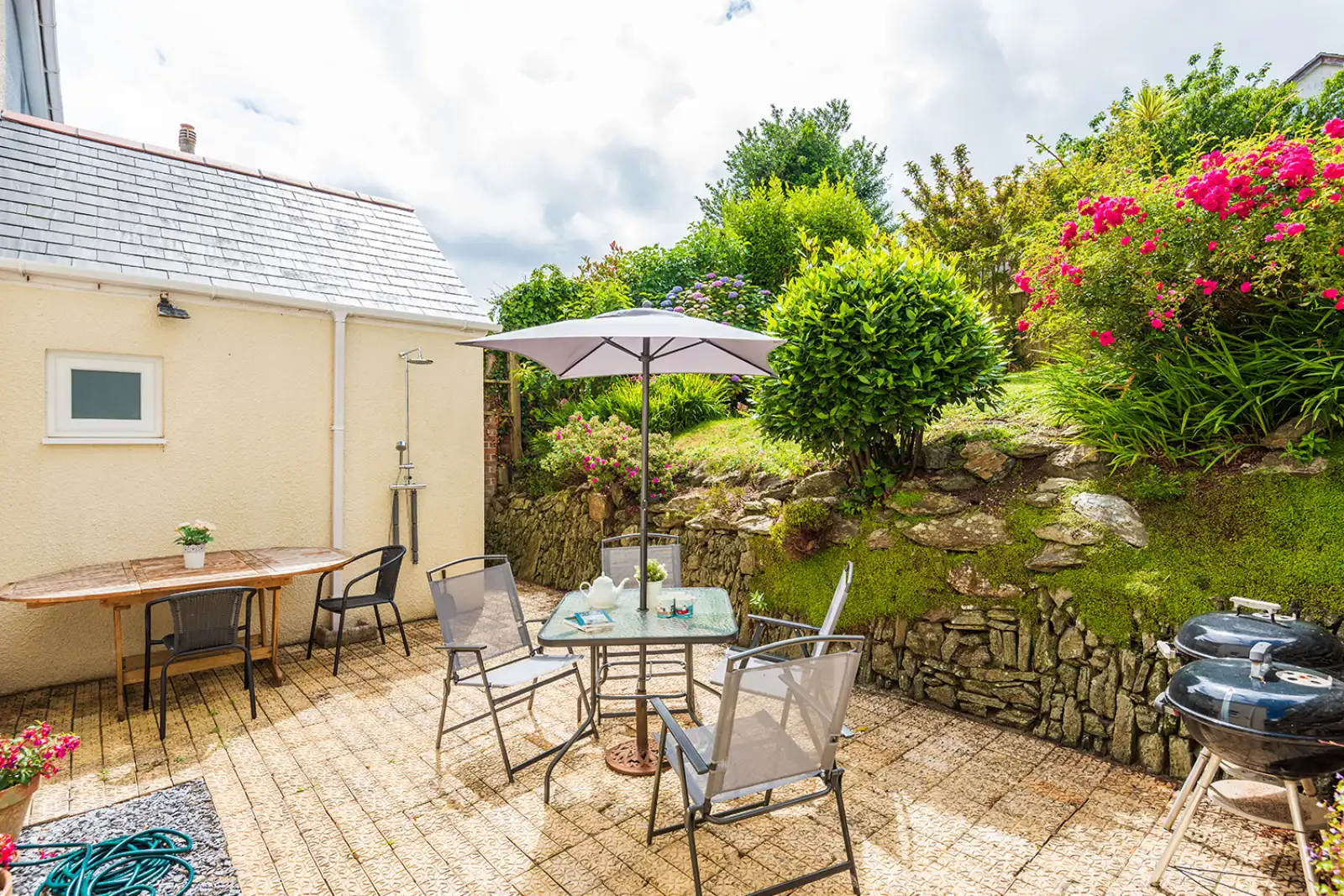 The rear patio, perfect for sunny evenings 