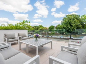 The spacious terrace