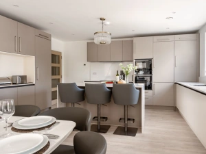 Another view of the contemporary kitchen diner