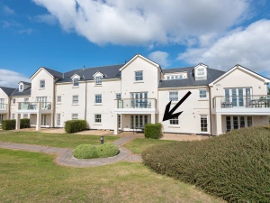 No 2 Thurlestone Beach apartments, arrowed