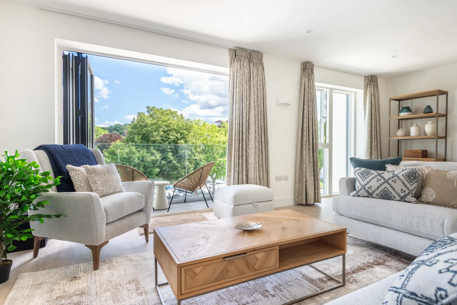 The stunning lounge with estuary views