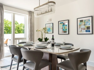 The stylish dining space