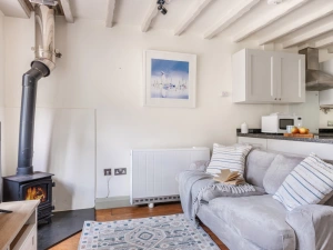 Cosy sitting room with log burner. 