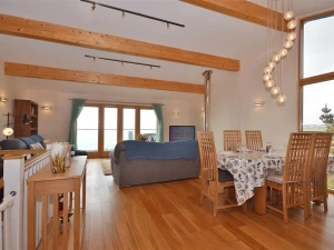 The living and dining areas