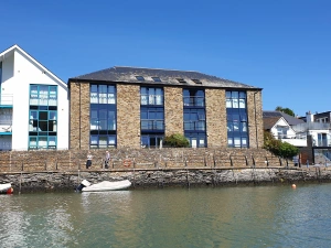 The exterior of pretty Crabshell Quay!