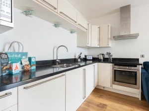 Another view of the kitchen area