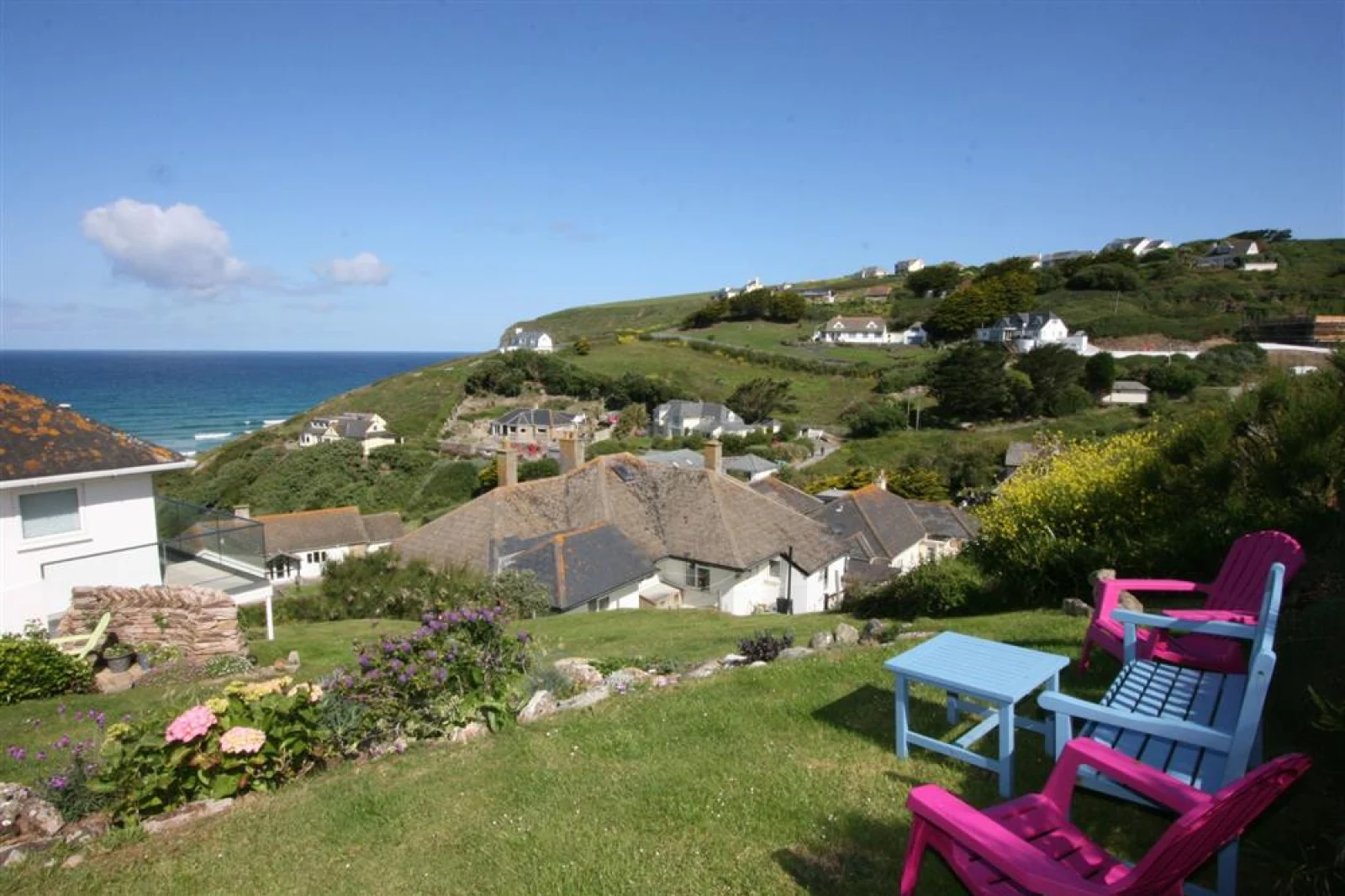 Garden with sea views