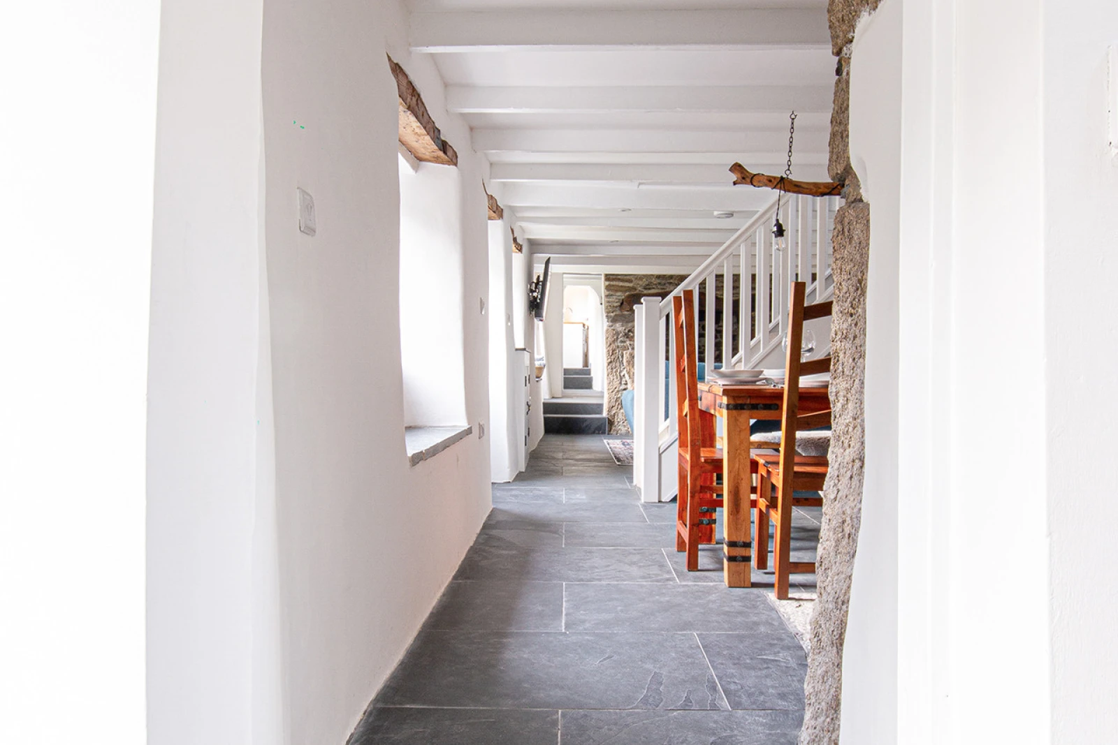 Looking through the cottage from the kitchen