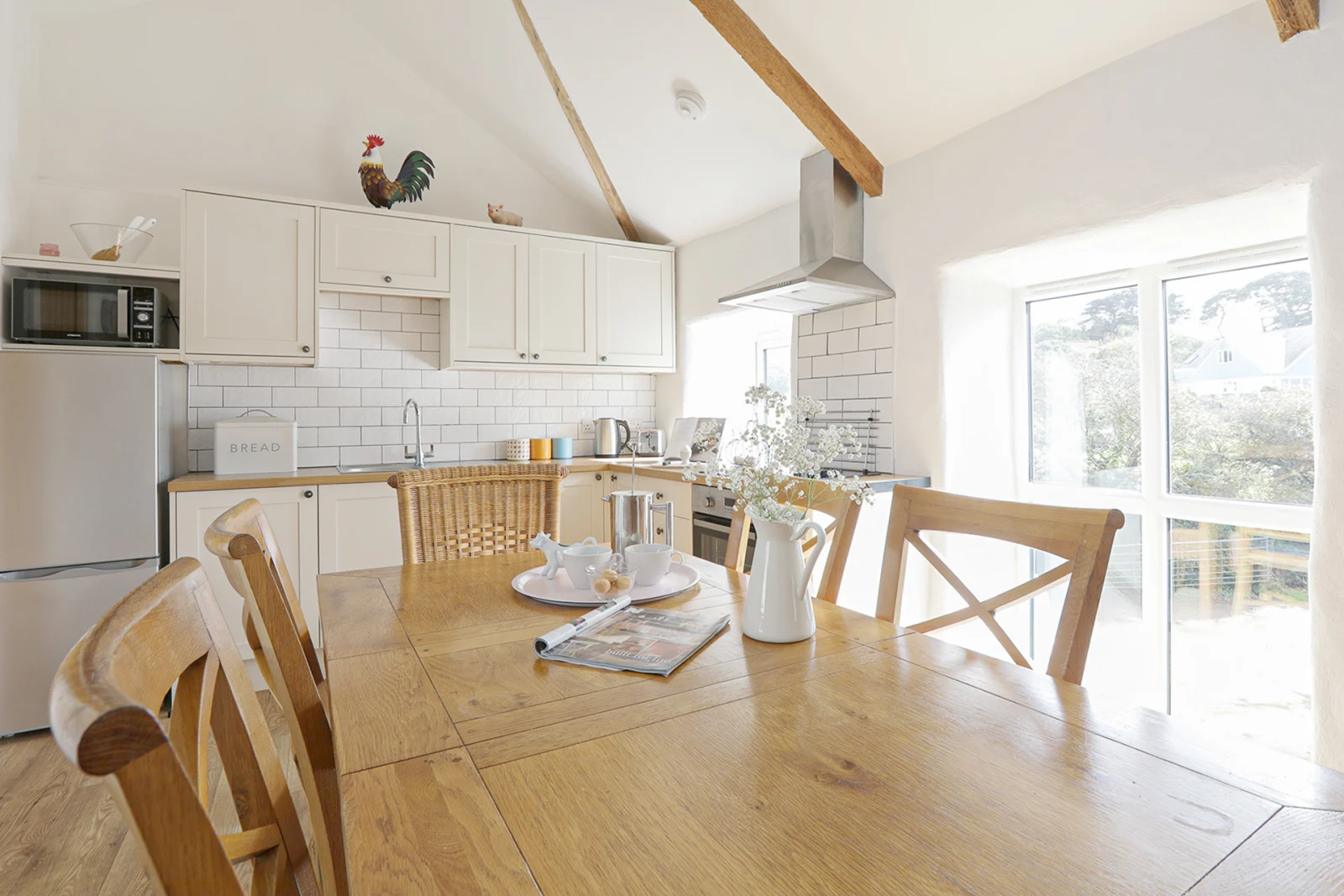 Dining table in open plan area