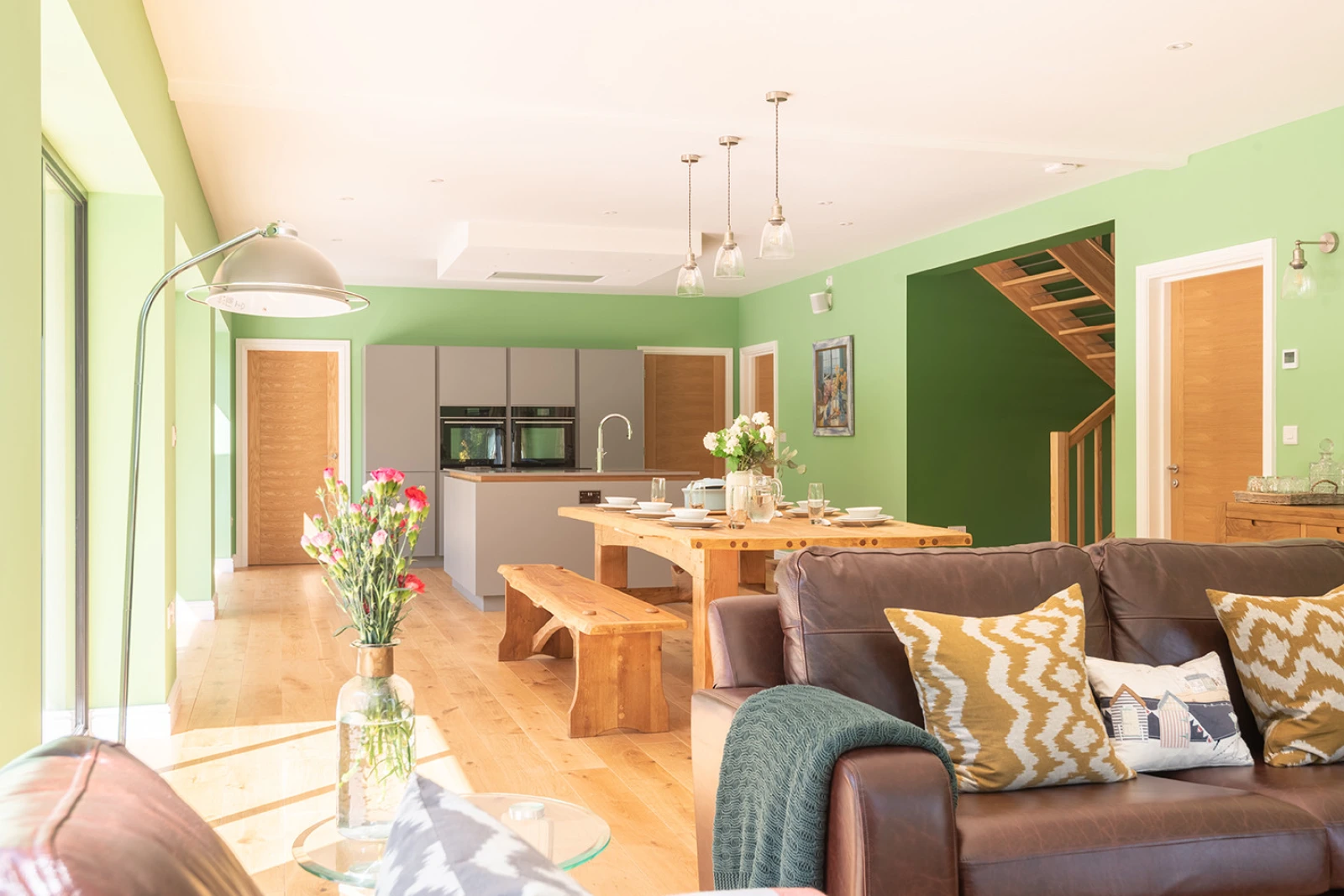 The open plan living area
