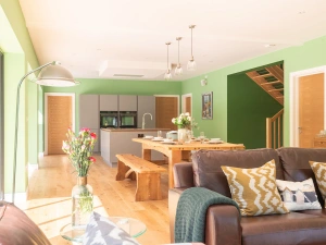 The open plan living area