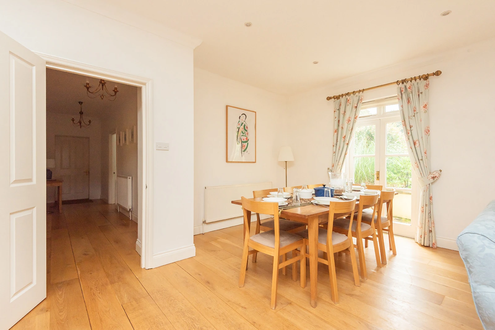 The spacious dining area