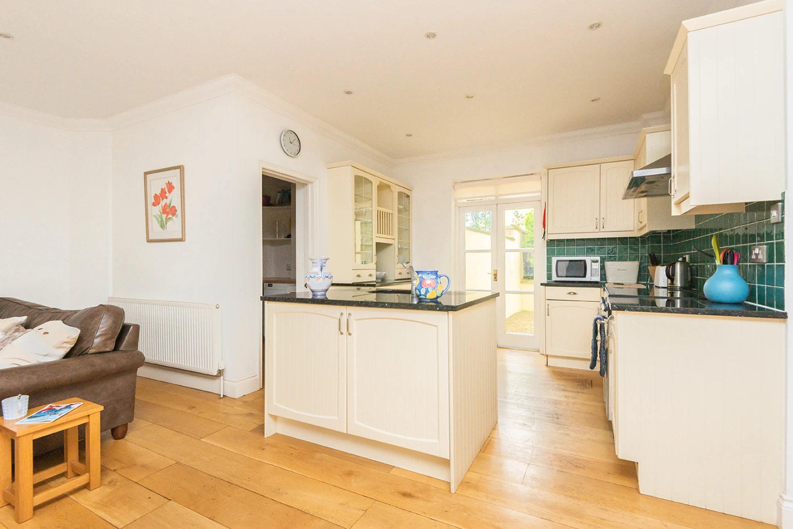 The kitchen area