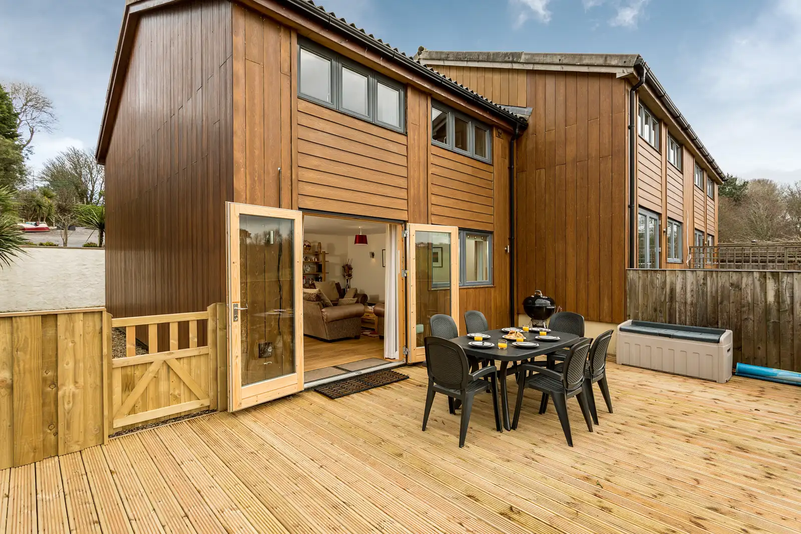 You'll love the private decked area which is perfect for evening barbecues.