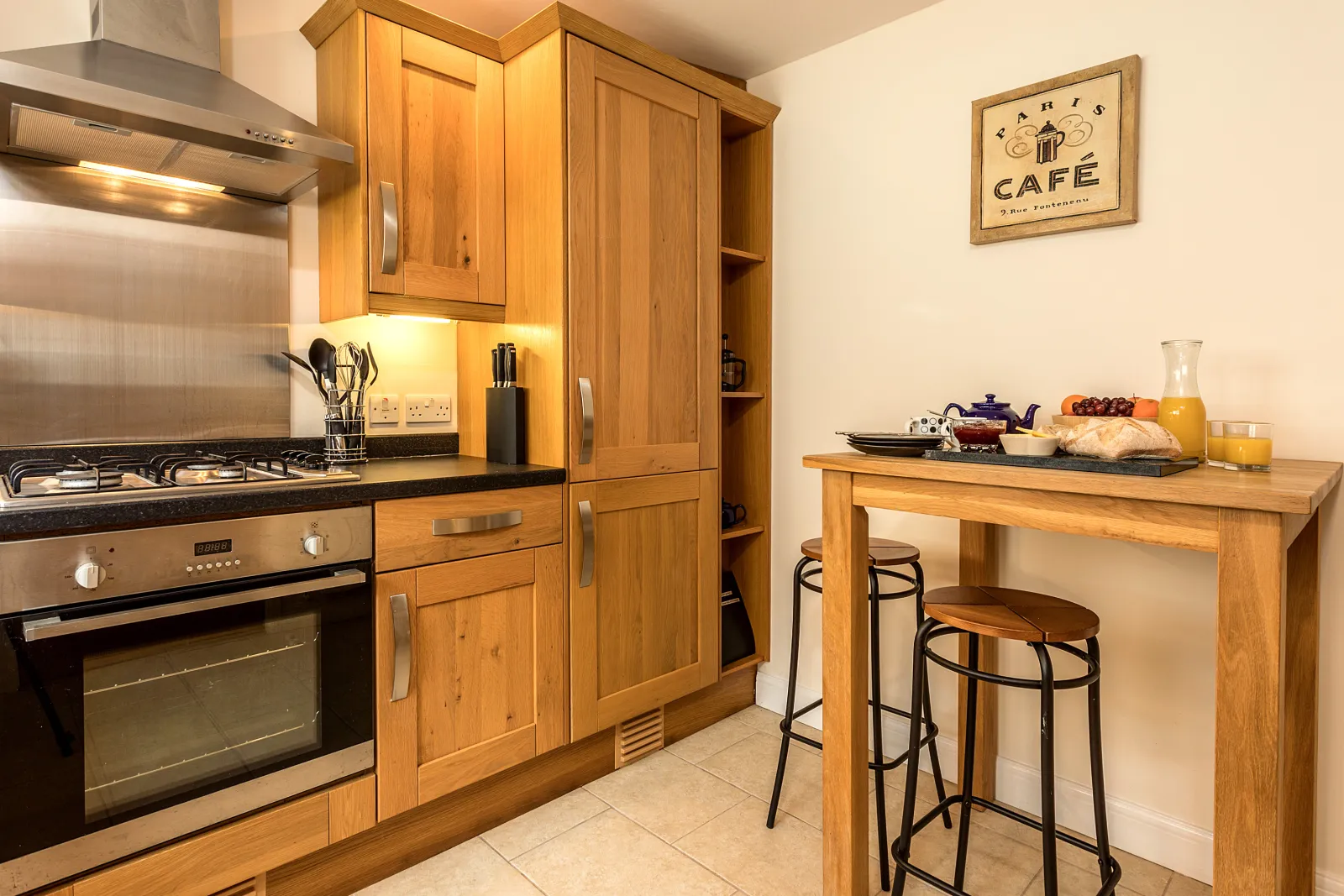The kitchen is fully equipped with everything you need for a family holiday.
