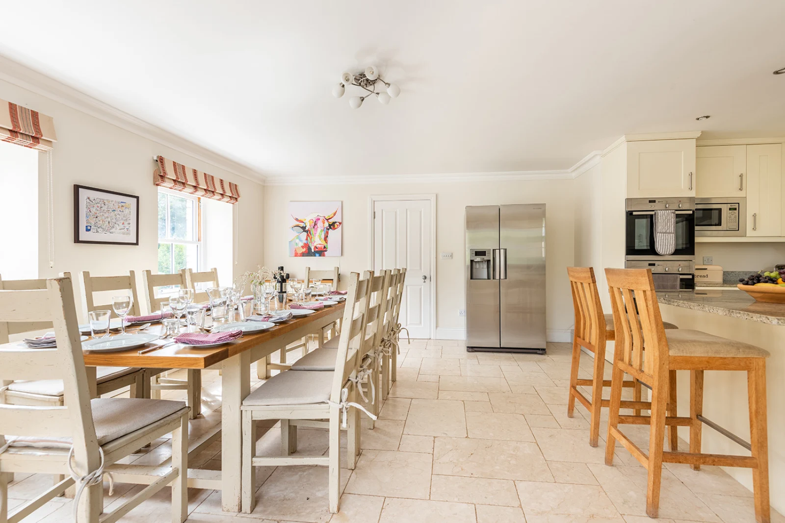 Large dining area within the kitchen 