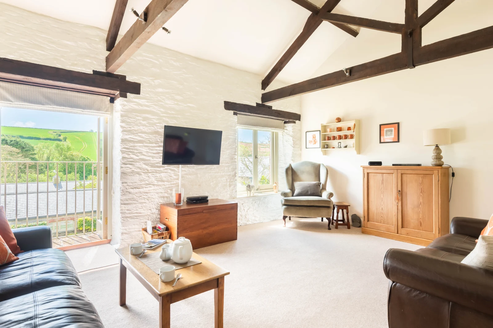 The living space showing the views