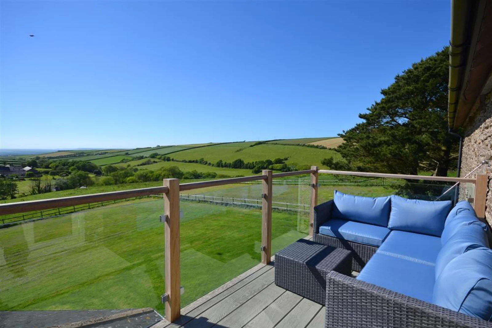 The balcony with stunning views