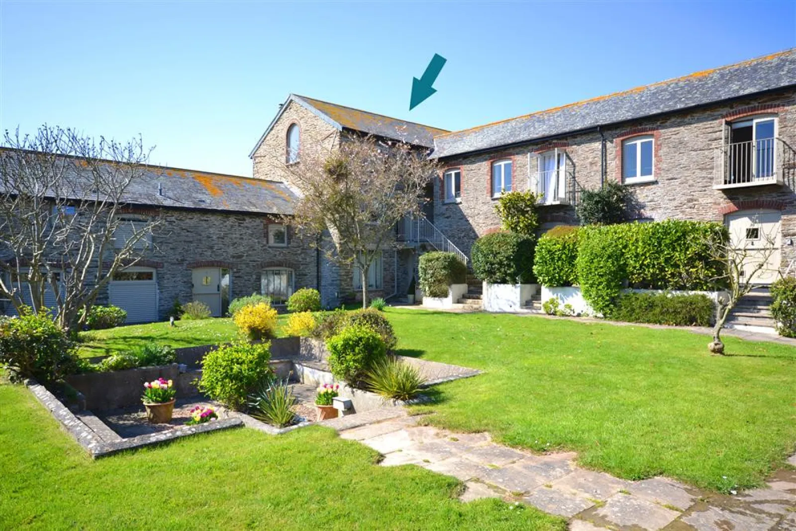 A look at The Loft exterior from the upper courtyard