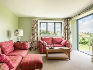 The spacious lounge with lovely views 