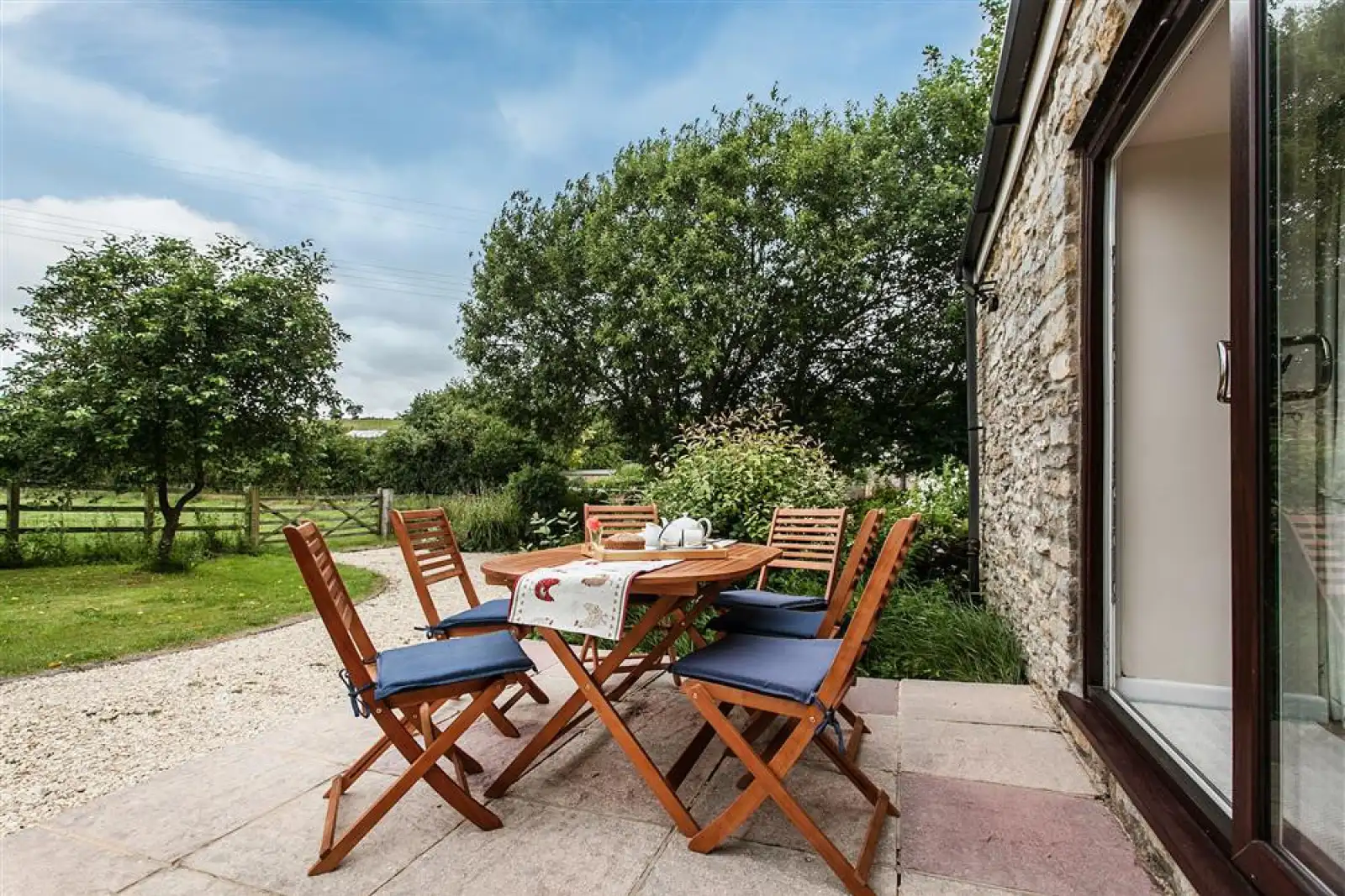Patio seating outside