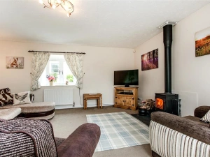 Cosy and warm by the log burner