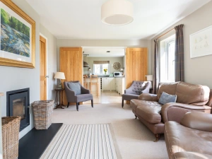 Comfortable, spacious living room with log burner for superb winter breaks