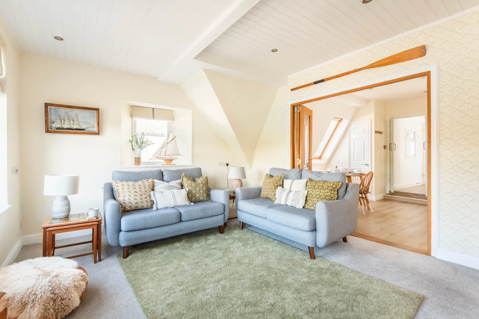 The comfortable lounge enjoys superb views of the estuary.