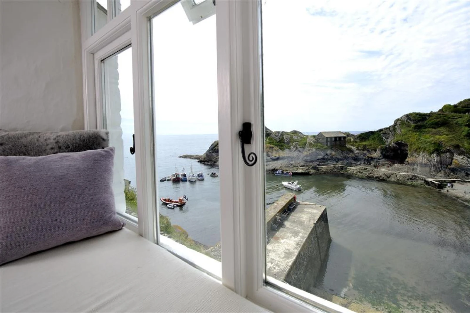 The view from the living room window out to sea