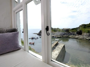 The view from the living room window out to sea