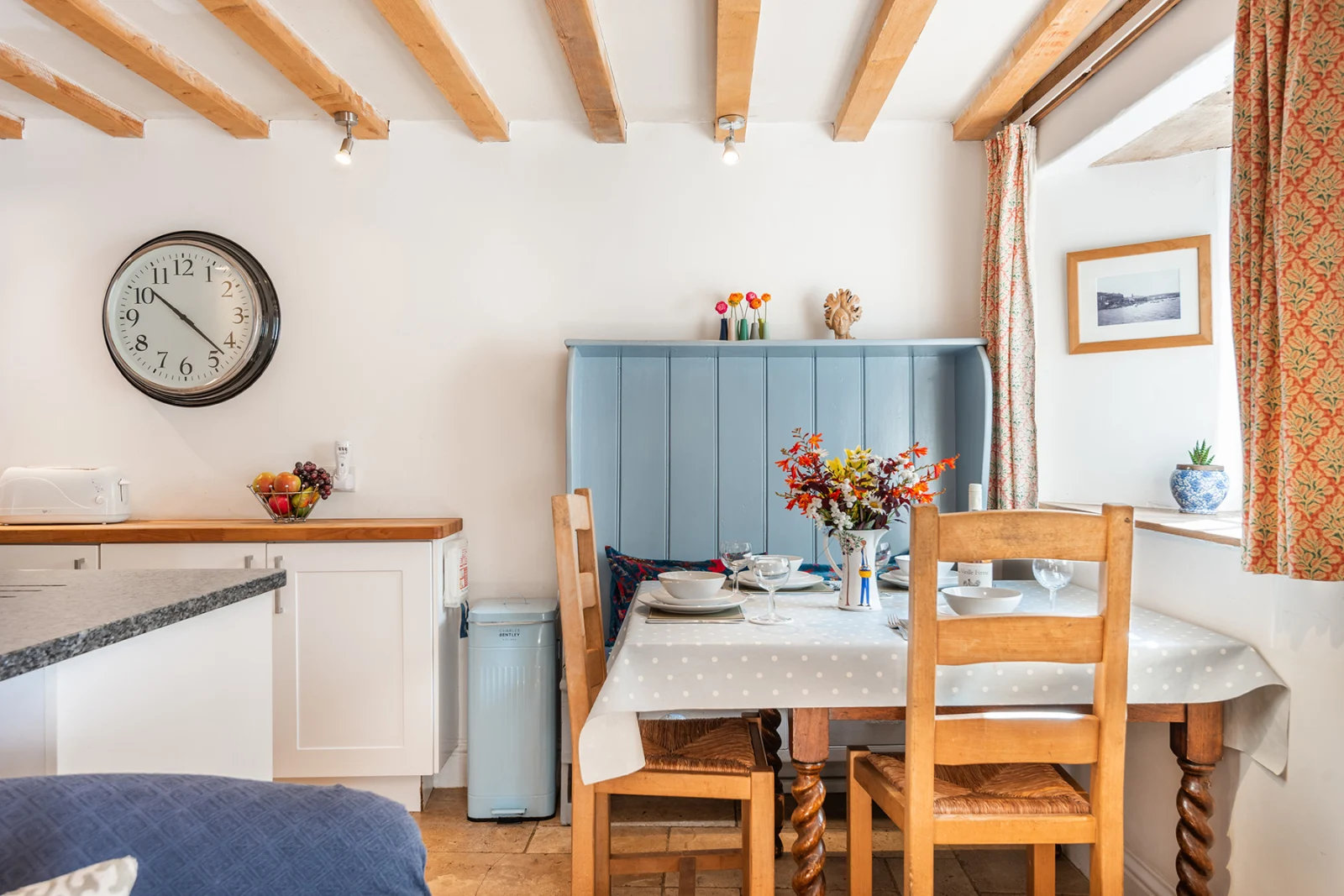 The dining table.