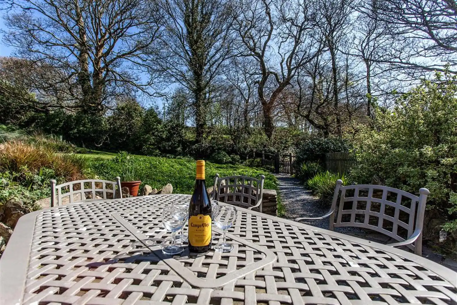 Lovely views over the beautiful country gardens.