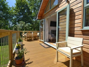 One side of the decking area