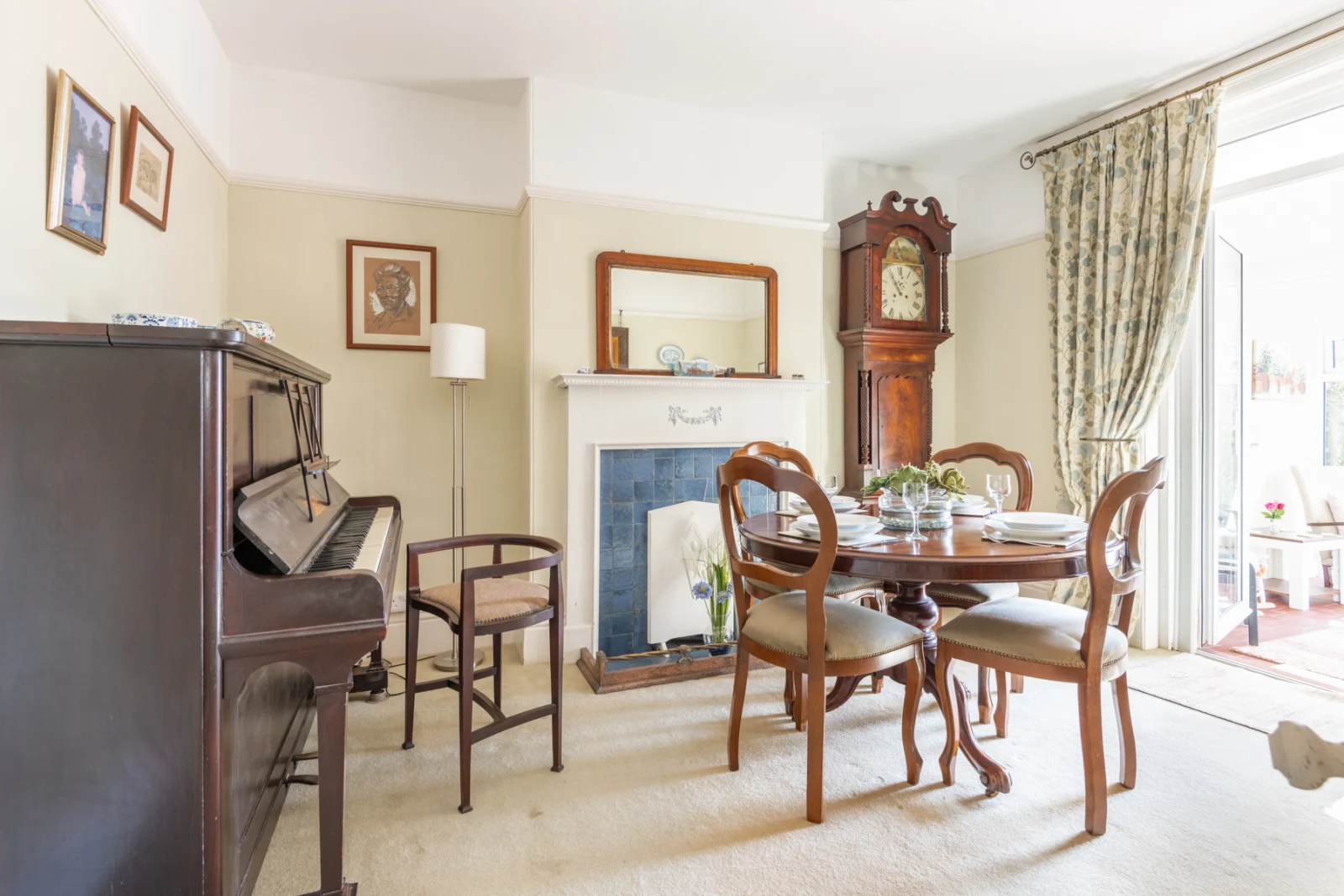 The dining room.