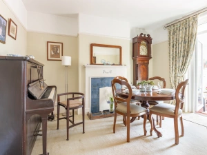The dining room.