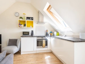 The first floor kitchen 