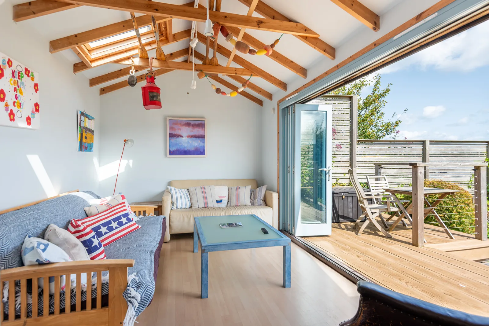 Studio sitting room with bi-fold doors