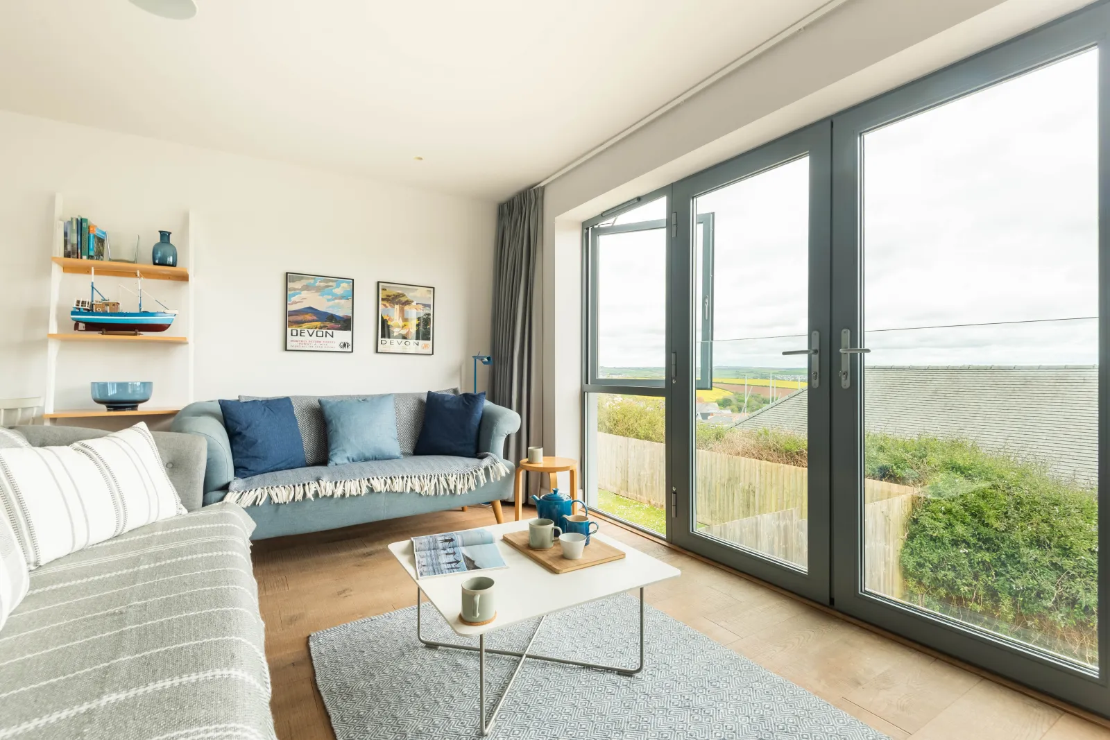 Lounge with views over Salcombe 