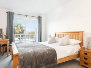 Master bedroom with king size bed