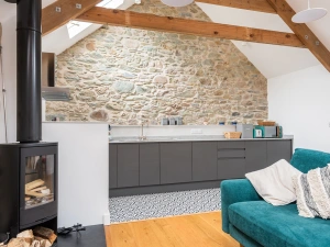 A closer look at the kitchen area