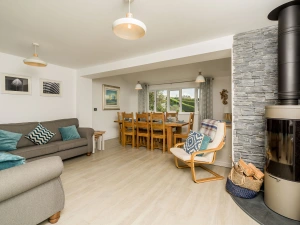 The open plan living area