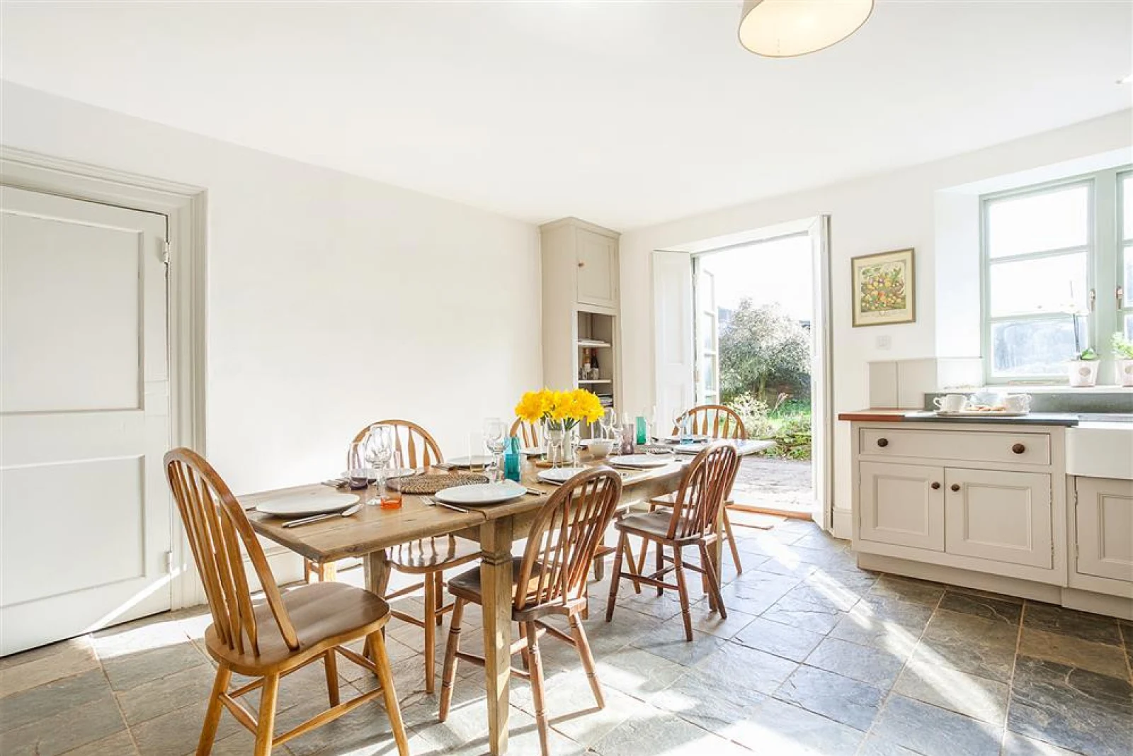 Dining area, with french windows to the garden.
