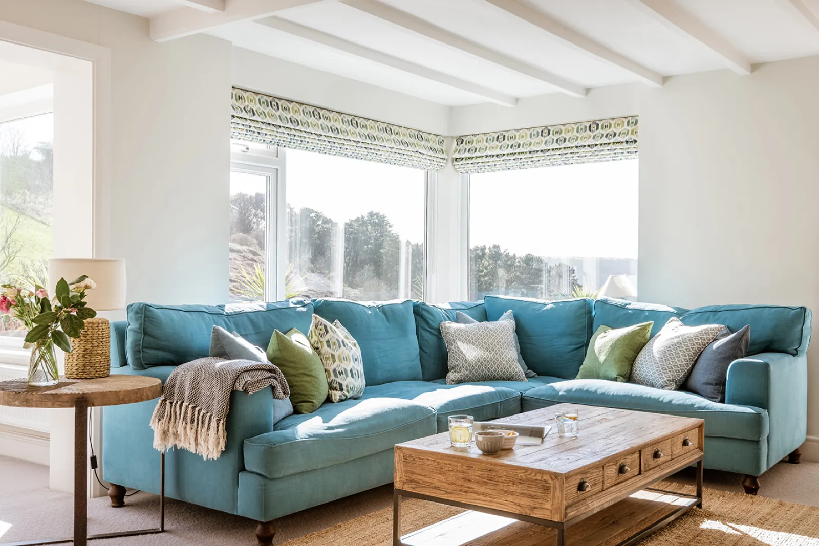 The very stylish lounge area 