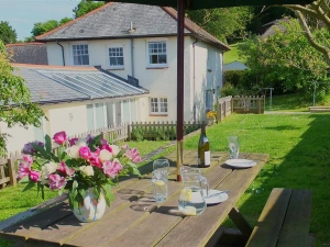 Homelands from the picnic table at the top of the garden.