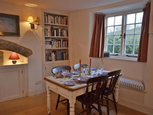 The dining table with seating for 4.
