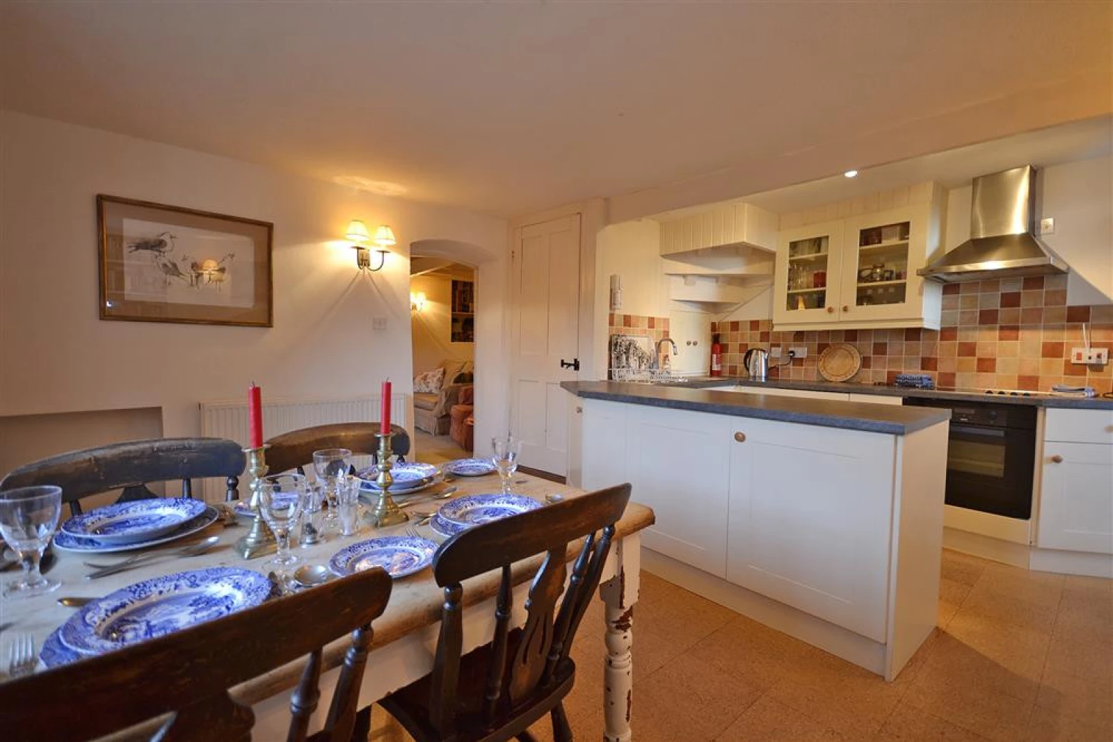 The kitchen diner.