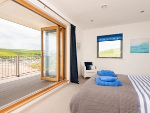 Master bedroom with balcony 