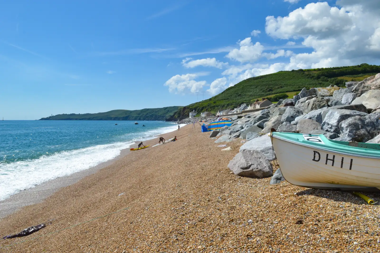 The beach is a pebbles throw from marvellous Middlecombe Lodge