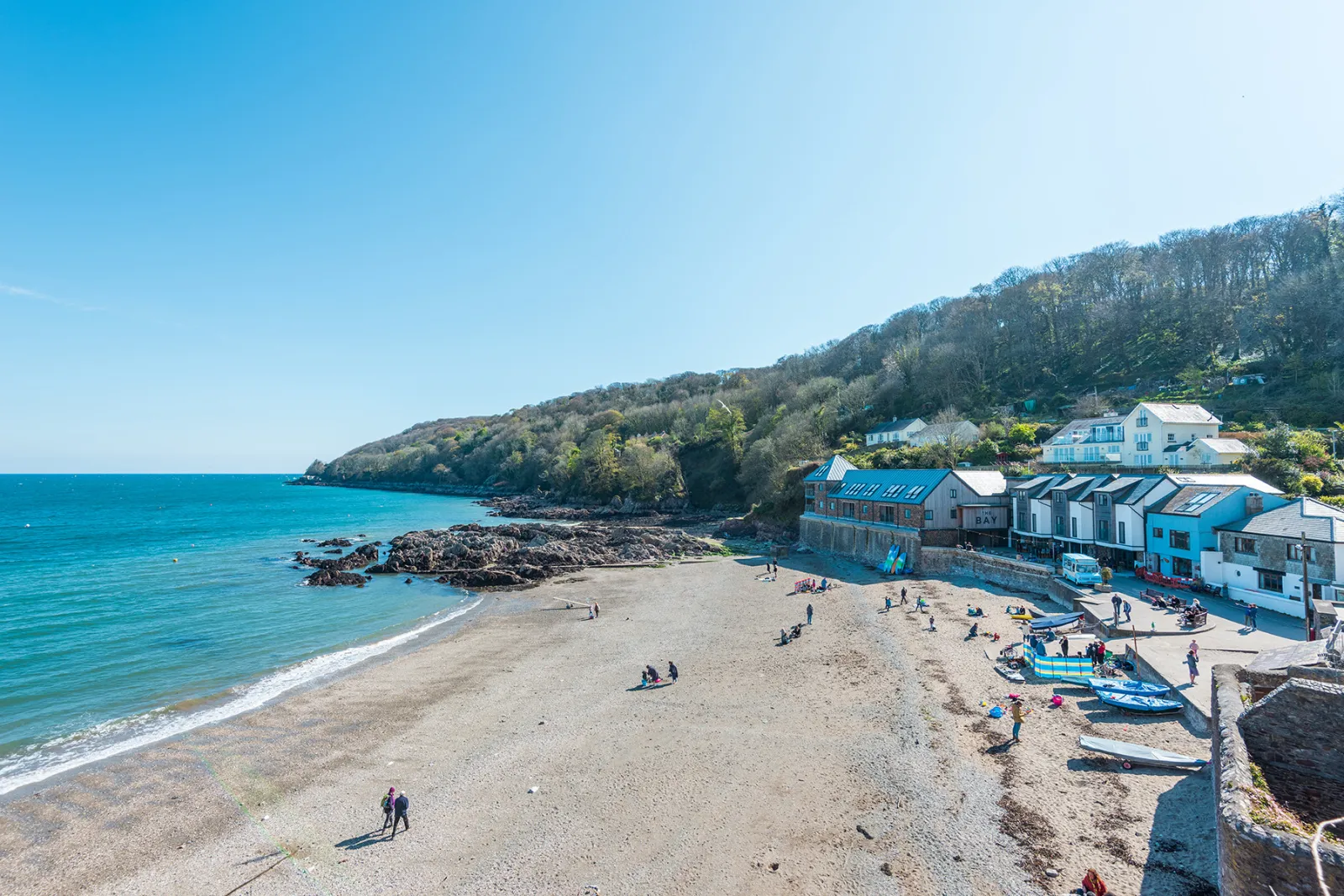 One of the beaches in Cawsands, outside the property.