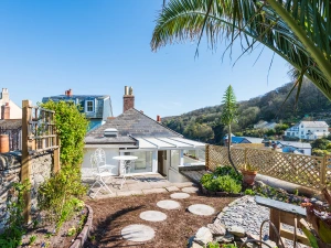 The top garden terrace